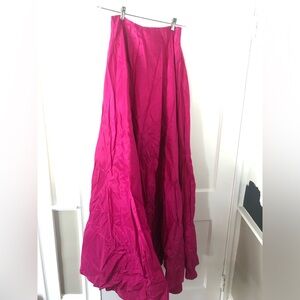 Badgley Mischka 100% Silk Fuchsia Evening Ball Skirt